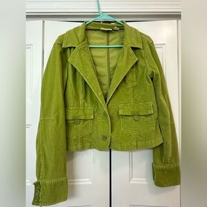 At Last Green Women's Corduroy Jacket